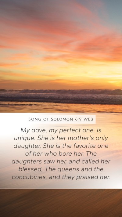 Song of Solomon 6:9 WEB Bible Verse Image