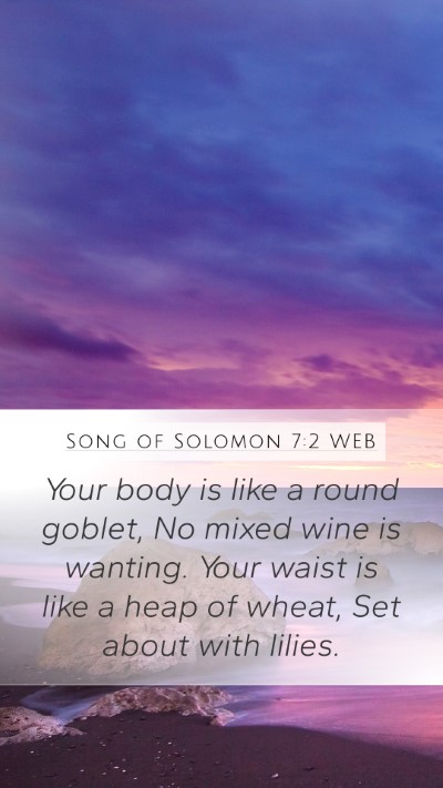 Song of Solomon 7:2 WEB Bible Verse Image
