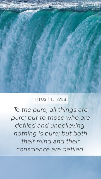 Titus 1:15 WEB Bible Verse Image