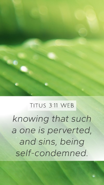 Titus 3:11 WEB Bible Verse Image
