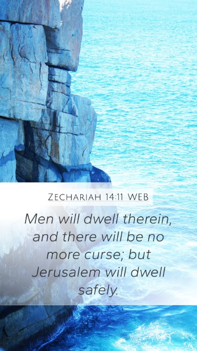 Zechariah 14:11 WEB Bible Verse Image