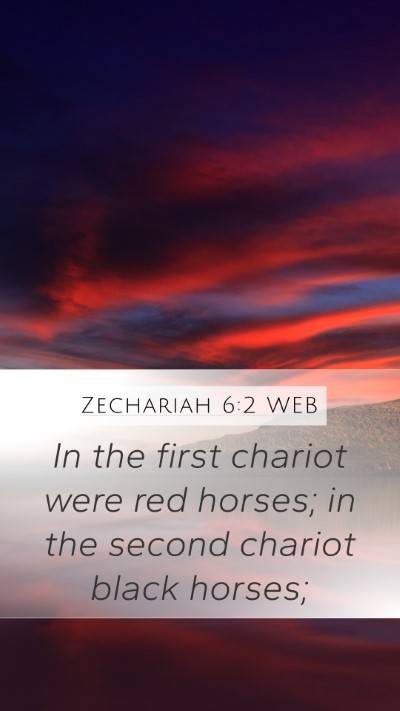 Zechariah 6:2 WEB Bible Verse Image