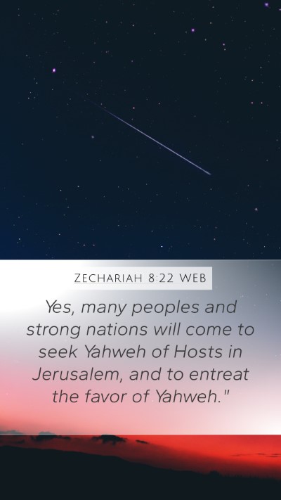 Zechariah 8:22 WEB Bible Verse Image