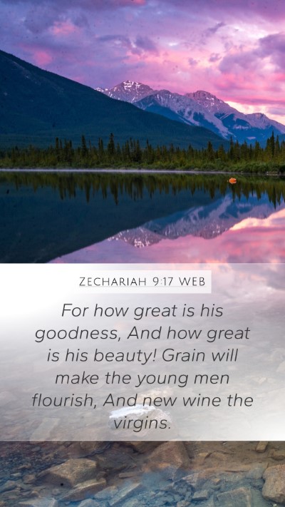 Zechariah 9:17 WEB Bible Verse Image