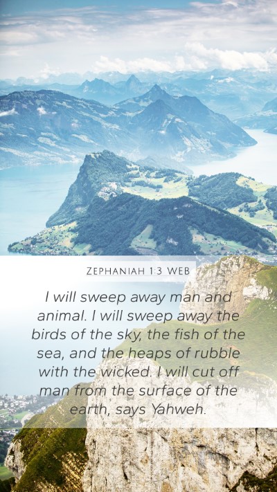 Zephaniah 1:3 WEB Bible Verse Image