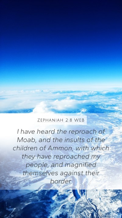 Zephaniah 2:8 WEB Bible Verse Image