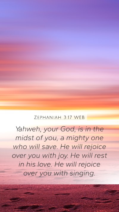 Zephaniah 3:17 WEB Bible Verse Image