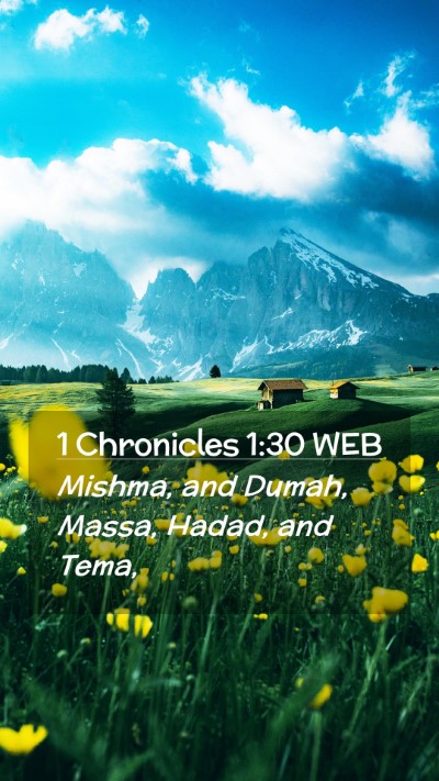 Picture 02 - 1 Chronicles 1:30 WEB Mobile Phone Wallpaper - Mishma, and Dumah, Massa, Hadad, and - Mobile Bible Verse Wallpaper