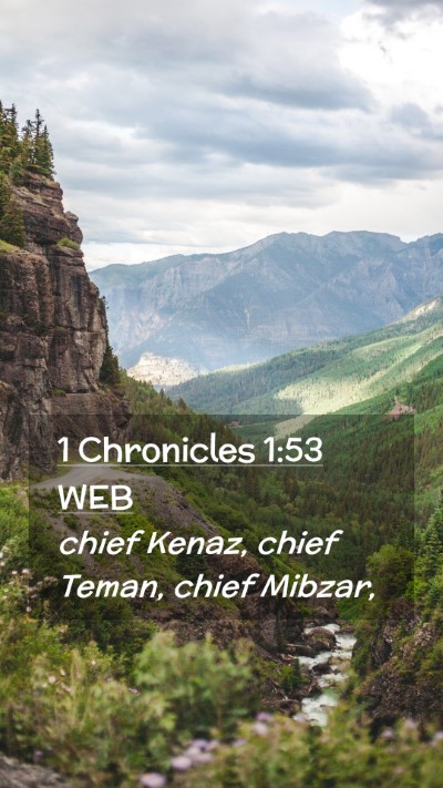 Picture 02 - 1 Chronicles 1:53 WEB Mobile Phone Wallpaper - chief Kenaz, chief Teman, chief - Mobile Bible Verse Wallpaper