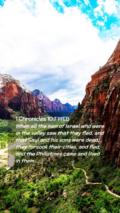 Picture 02 - 1 Chronicles 10:7 WEB Mobile Phone Wallpaper - When all the men of Israel who were in the valley - Mobile Bible Verse Wallpaper