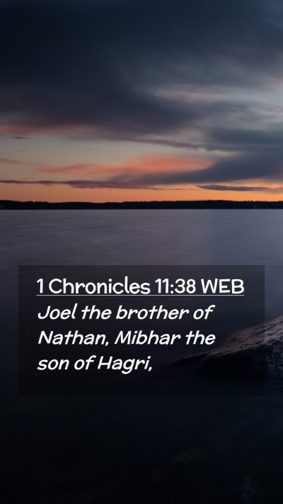 Picture 02 - 1 Chronicles 11:38 WEB Mobile Phone Wallpaper - Joel the brother of Nathan, Mibhar the son of - Mobile Bible Verse Wallpaper
