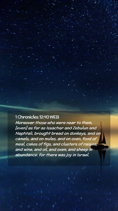 Picture 02 - 1 Chronicles 12:40 WEB Mobile Phone Wallpaper - Moreover those who were near to them, [even] as - Mobile Bible Verse Wallpaper