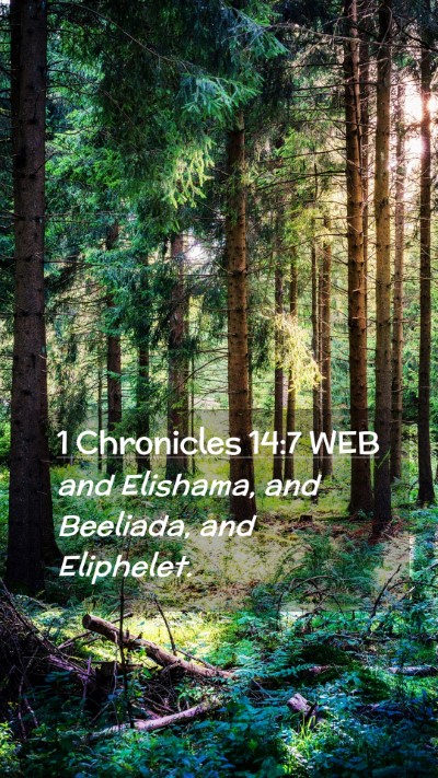 Picture 02 - 1 Chronicles 14:7 WEB Mobile Phone Wallpaper - and Elishama, and Beeliada, and - Mobile Bible Verse Wallpaper