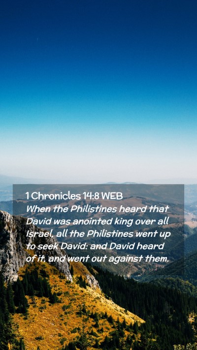 Picture 02 - 1 Chronicles 14:8 WEB Mobile Phone Wallpaper - When the Philistines heard that David was - Mobile Bible Verse Wallpaper