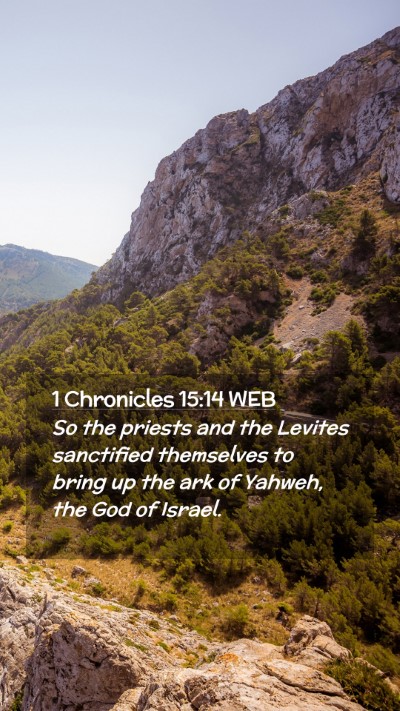 Picture 02 - 1 Chronicles 15:14 WEB Mobile Phone Wallpaper - So the priests and the Levites sanctified - Mobile Bible Verse Wallpaper