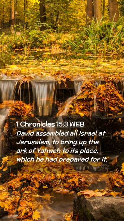 Picture 02 - 1 Chronicles 15:3 WEB Mobile Phone Wallpaper - David assembled all Israel at Jerusalem, to bring - Mobile Bible Verse Wallpaper