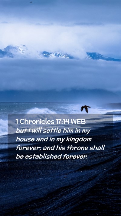 Picture 02 - 1 Chronicles 17:14 WEB Mobile Phone Wallpaper - but I will settle him in my house and in my - Mobile Bible Verse Wallpaper
