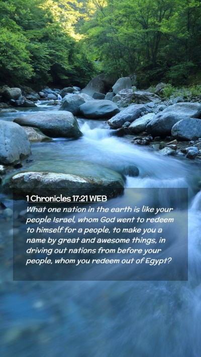 Picture 02 - 1 Chronicles 17:21 WEB Mobile Phone Wallpaper - What one nation in the earth is like your people - Mobile Bible Verse Wallpaper