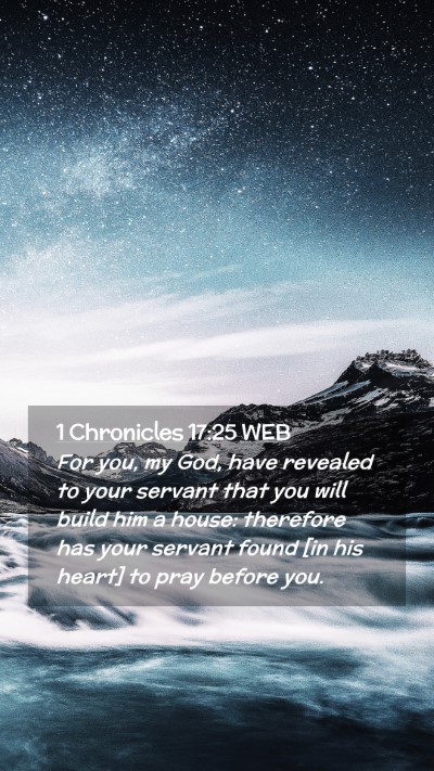 Picture 02 - 1 Chronicles 17:25 WEB Mobile Phone Wallpaper - For you, my God, have revealed to your servant - Mobile Bible Verse Wallpaper