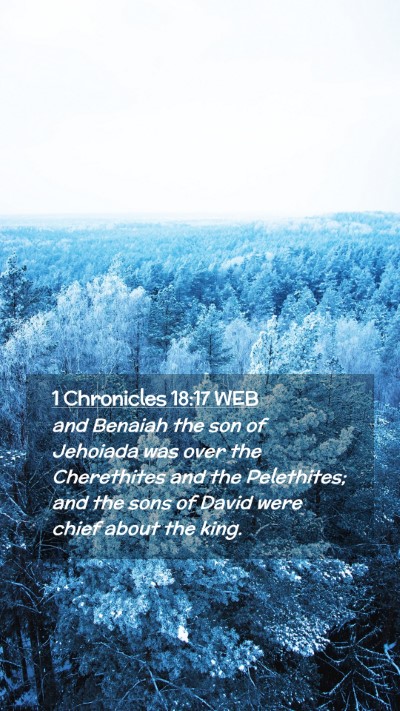 Picture 02 - 1 Chronicles 18:17 WEB Mobile Phone Wallpaper - and Benaiah the son of Jehoiada was over the - Mobile Bible Verse Wallpaper