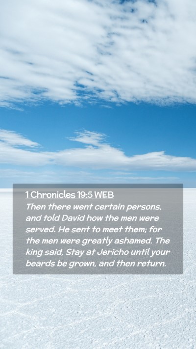 Picture 02 - 1 Chronicles 19:5 WEB Mobile Phone Wallpaper - Then there went certain persons, and told David - Mobile Bible Verse Wallpaper