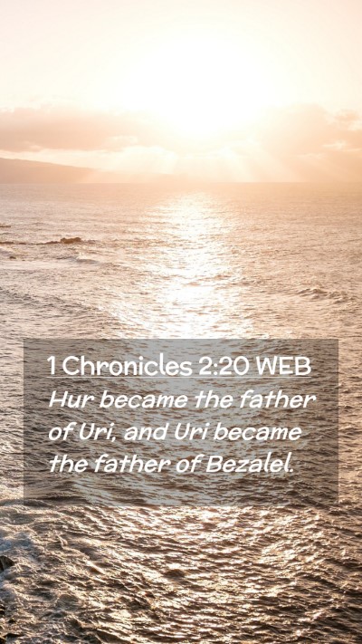 Picture 02 - 1 Chronicles 2:20 WEB Mobile Phone Wallpaper - Hur became the father of Uri, and Uri became the - Mobile Bible Verse Wallpaper