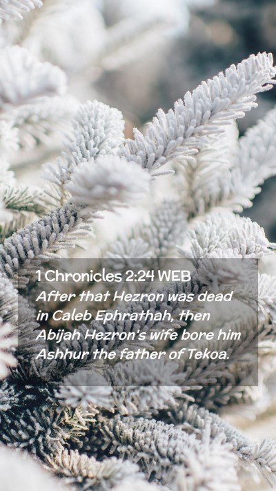 Picture 02 - 1 Chronicles 2:24 WEB Mobile Phone Wallpaper - After that Hezron was dead in Caleb Ephrathah, - Mobile Bible Verse Wallpaper