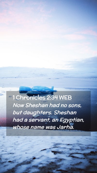 Picture 02 - 1 Chronicles 2:34 WEB Mobile Phone Wallpaper - Now Sheshan had no sons, but daughters. Sheshan - Mobile Bible Verse Wallpaper