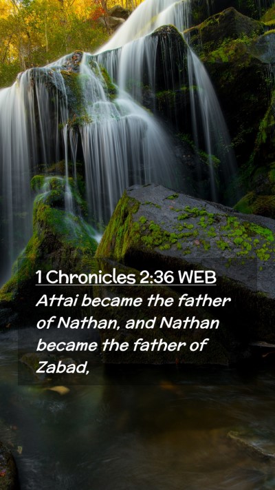 Picture 02 - 1 Chronicles 2:36 WEB Mobile Phone Wallpaper - Attai became the father of Nathan, and Nathan - Mobile Bible Verse Wallpaper
