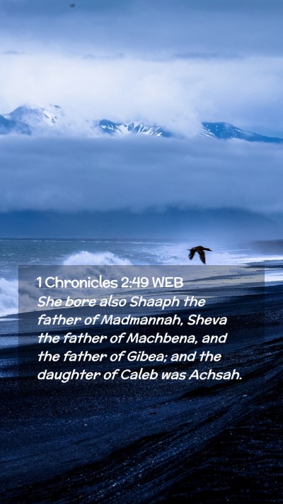 Picture 02 - 1 Chronicles 2:49 WEB Mobile Phone Wallpaper - She bore also Shaaph the father of Madmannah, - Mobile Bible Verse Wallpaper