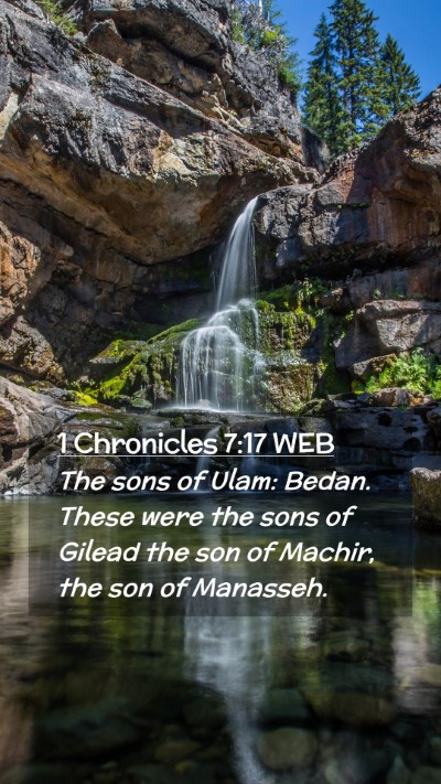 Picture 02 - 1 Chronicles 7:17 WEB Mobile Phone Wallpaper - The sons of Ulam: Bedan. These were the sons of - Mobile Bible Verse Wallpaper