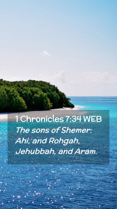 Picture 02 - 1 Chronicles 7:34 WEB Mobile Phone Wallpaper - The sons of Shemer: Ahi, and Rohgah, Jehubbah, - Mobile Bible Verse Wallpaper