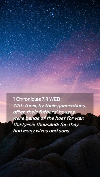 Picture 02 - 1 Chronicles 7:4 WEB Mobile Phone Wallpaper - With them, by their generations, after their - Mobile Bible Verse Wallpaper