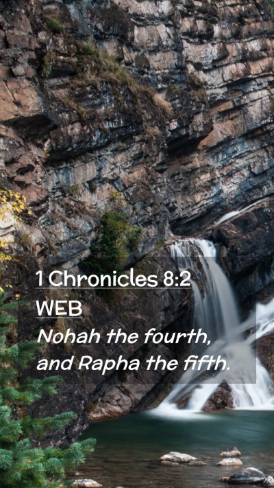 Picture 02 - 1 Chronicles 8:2 WEB Mobile Phone Wallpaper - Nohah the fourth, and Rapha the - Mobile Bible Verse Wallpaper