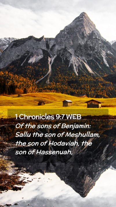 Picture 02 - 1 Chronicles 9:7 WEB Mobile Phone Wallpaper - Of the sons of Benjamin: Sallu the son of - Mobile Bible Verse Wallpaper
