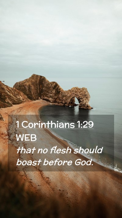 Picture 02 - 1 Corinthians 1:29 WEB Mobile Phone Wallpaper - that no flesh should boast before - Mobile Bible Verse Wallpaper