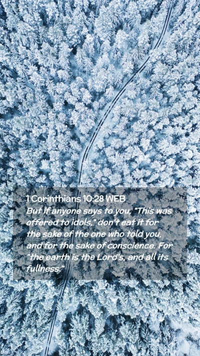 Picture 02 - 1 Corinthians 10:28 WEB Mobile Phone Wallpaper - But if anyone says to you, 