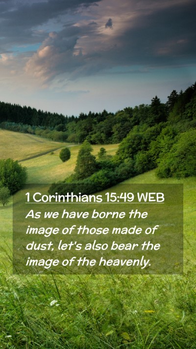 Picture 02 - 1 Corinthians 15:49 WEB Mobile Phone Wallpaper - As we have borne the image of those made of dust, - Mobile Bible Verse Wallpaper