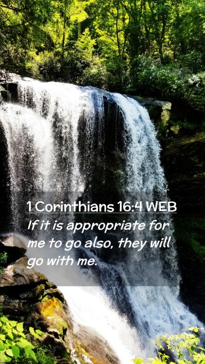 Picture 02 - 1 Corinthians 16:4 WEB Mobile Phone Wallpaper - If it is appropriate for me to go also, they will - Mobile Bible Verse Wallpaper
