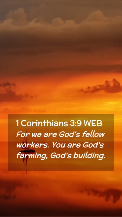 Picture 02 - 1 Corinthians 3:9 WEB Mobile Phone Wallpaper - For we are God's fellow workers. You are God's - Mobile Bible Verse Wallpaper