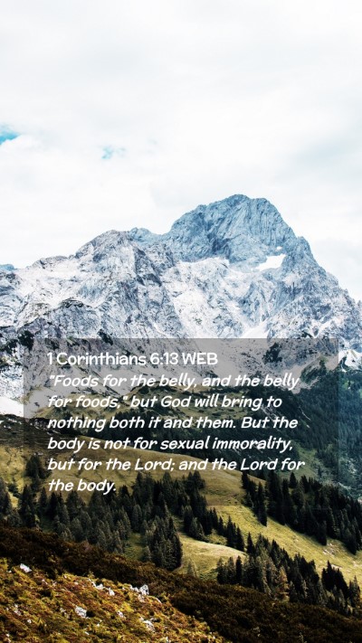 Picture 02 - 1 Corinthians 6:13 WEB Mobile Phone Wallpaper - 