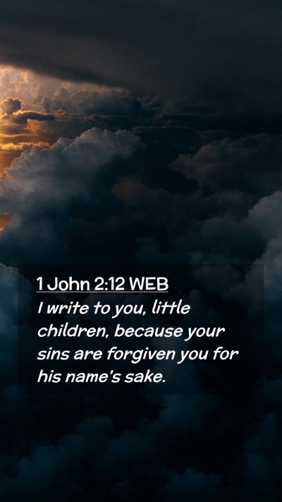 Picture 02 - 1 John 2:12 WEB Mobile Phone Wallpaper - I write to you, little children, because your - Mobile Bible Verse Wallpaper