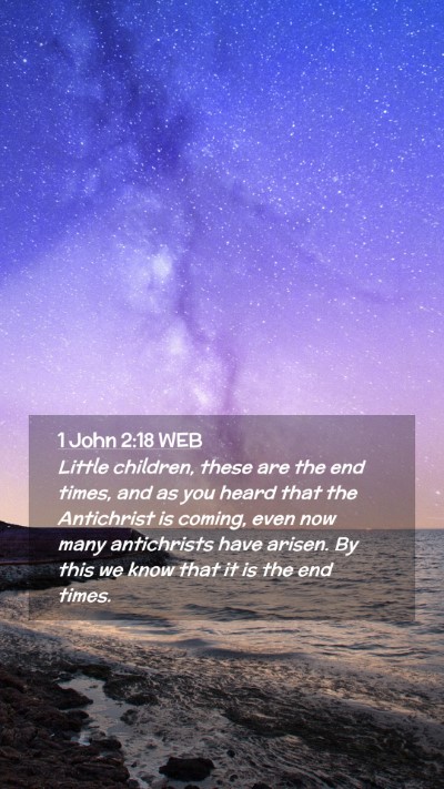 Picture 02 - 1 John 2:18 WEB Mobile Phone Wallpaper - Little children, these are the end times, and as - Mobile Bible Verse Wallpaper