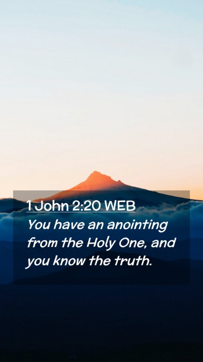 Picture 02 - 1 John 2:20 WEB Mobile Phone Wallpaper - You have an anointing from the Holy One, and you - Mobile Bible Verse Wallpaper