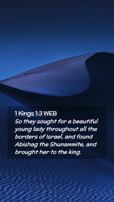 Picture 02 - 1 Kings 1:3 WEB Mobile Phone Wallpaper - So they sought for a beautiful young lady - Mobile Bible Verse Wallpaper