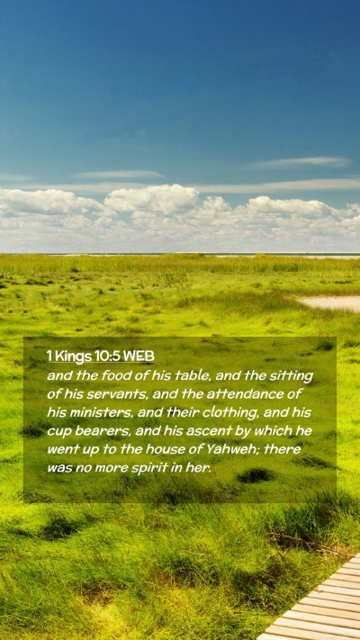 Picture 02 - 1 Kings 10:5 WEB Mobile Phone Wallpaper - and the food of his table, and the sitting of his - Mobile Bible Verse Wallpaper