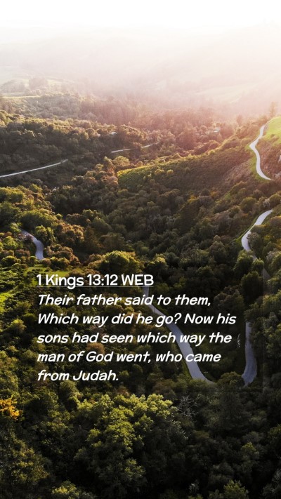 Picture 02 - 1 Kings 13:12 WEB Mobile Phone Wallpaper - Their father said to them, Which way did he go? - Mobile Bible Verse Wallpaper