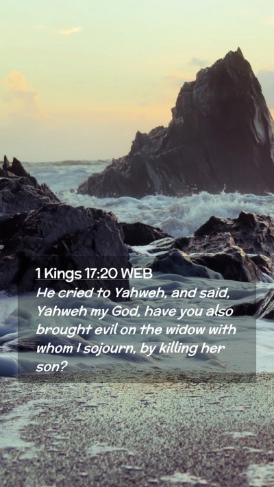 Picture 02 - 1 Kings 17:20 WEB Mobile Phone Wallpaper - He cried to Yahweh, and said, Yahweh my God, have - Mobile Bible Verse Wallpaper