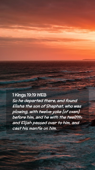 Picture 02 - 1 Kings 19:19 WEB Mobile Phone Wallpaper - So he departed there, and found Elisha the son of - Mobile Bible Verse Wallpaper