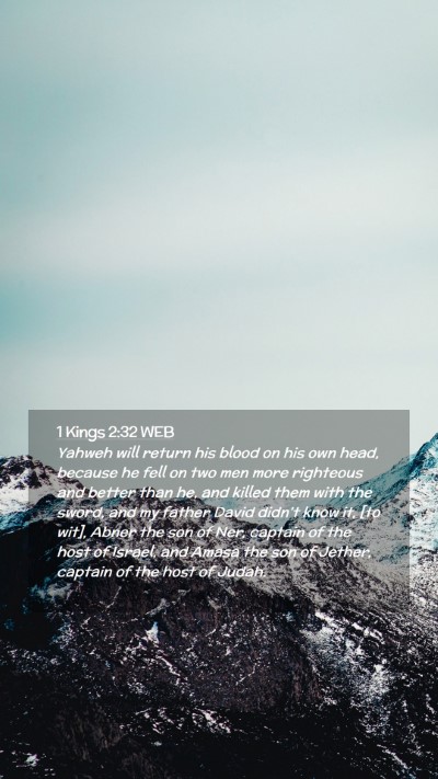 Picture 02 - 1 Kings 2:32 WEB Mobile Phone Wallpaper - Yahweh will return his blood on his own head, - Mobile Bible Verse Wallpaper